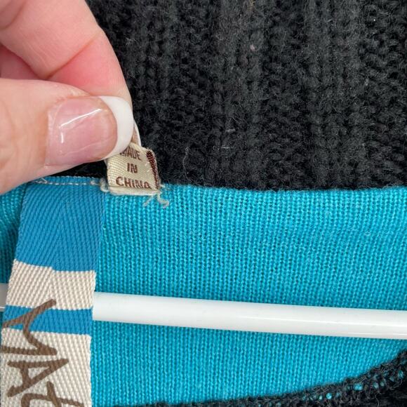 Vintage Matix‎ V-Neck Rib Knit Sweater Women's Size Large Black - Picture 8 of 12